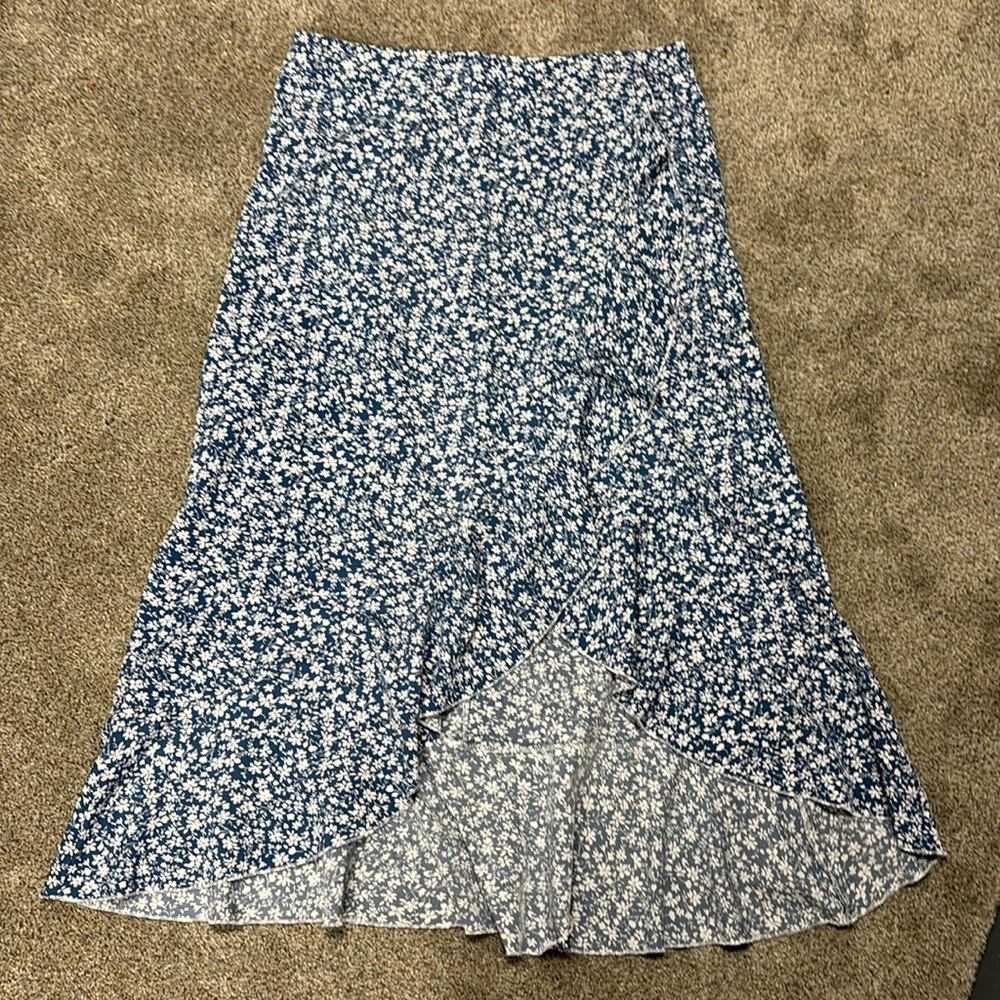 SHEIN Floral Skirt Blue